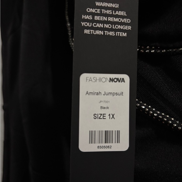 Fashion Nova Black Belted Jumpsuit - Picture 6 of 6